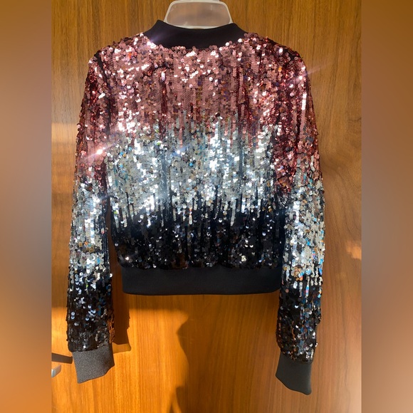 H&M Multicolor Sequin Bomber Jacket - Picture 6 of 6